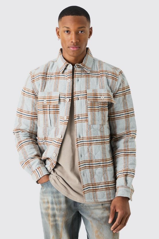 Quilted Checked Overshirt