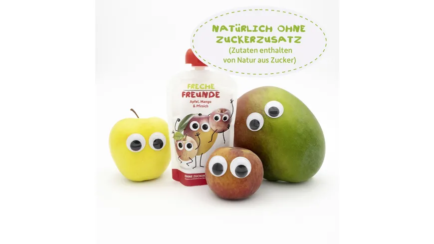Freche Freunde Bio Quetschie 100% Apfel, Mango & Pfirsich 100 g