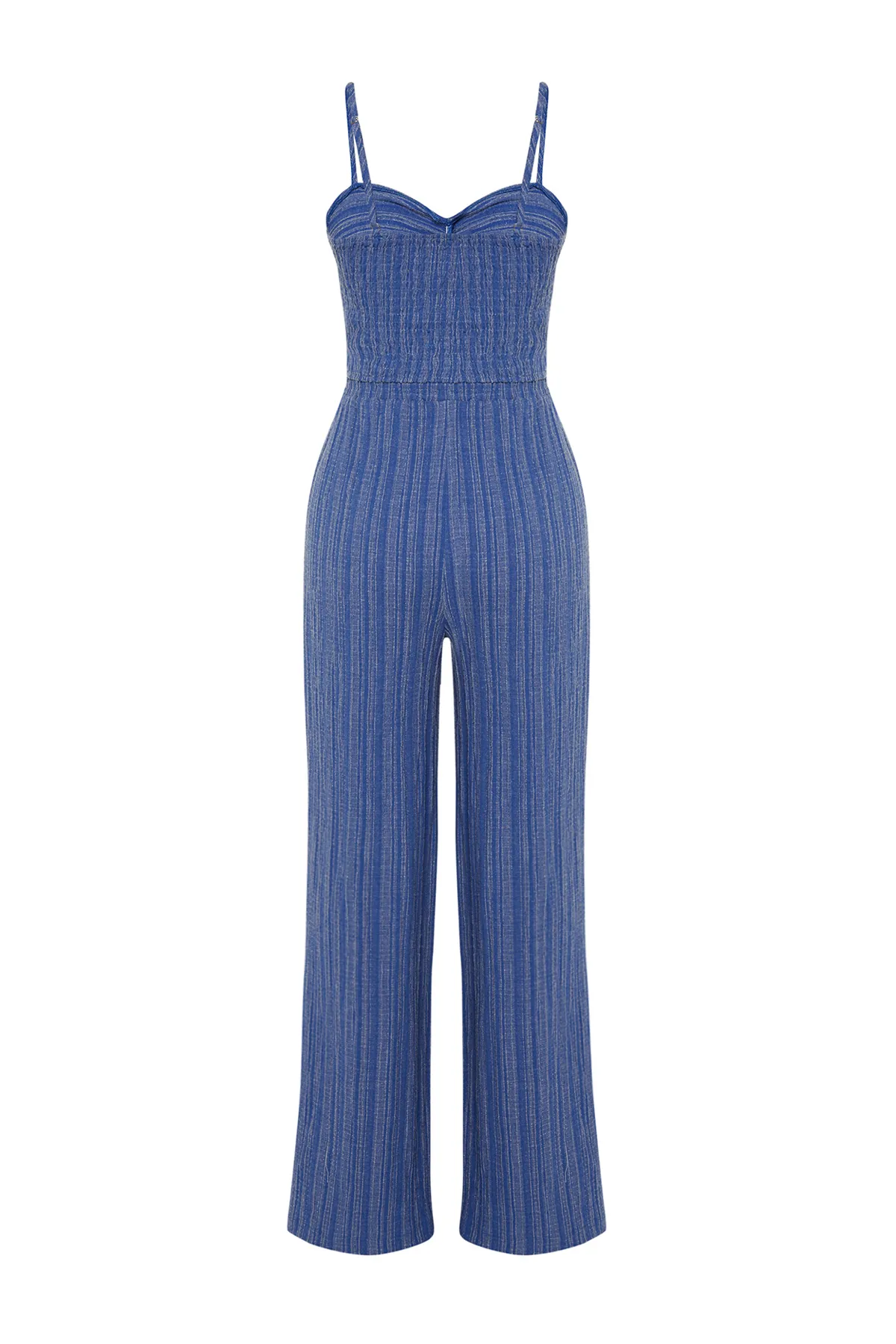 Trendyol Collection  Blaues gewebtes Blusen-Hosen-Set TBESS24AU00076