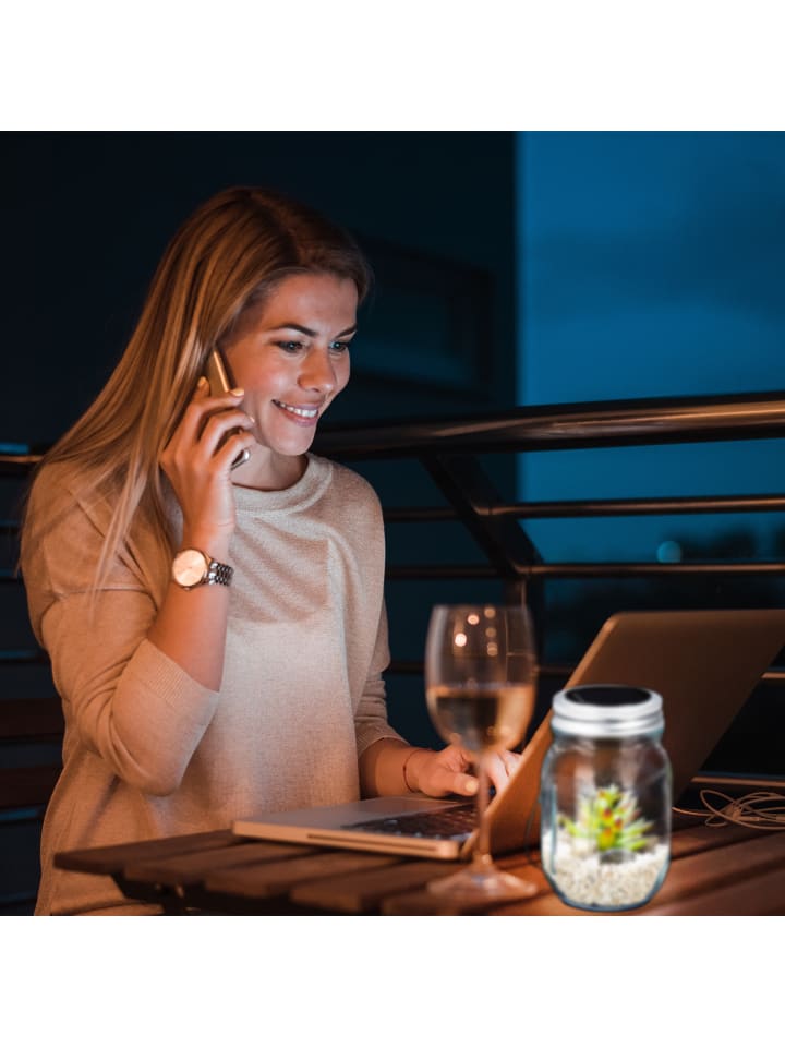 relaxdays 2x Solarlampe Glas in Transparent günstig kaufen onesize
