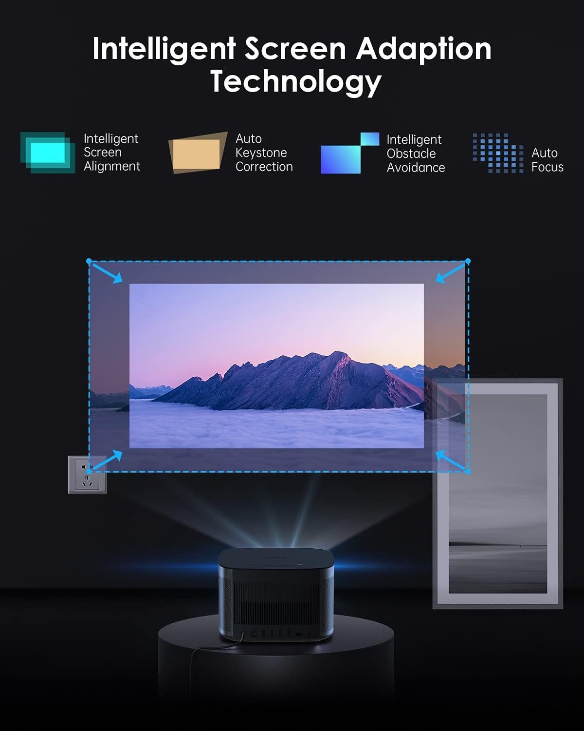 XGIMI Beamer (1500 lm, Videoprojektor mit WiFi Bluetooth, 8W Harman/Kardon Lautsprecher)