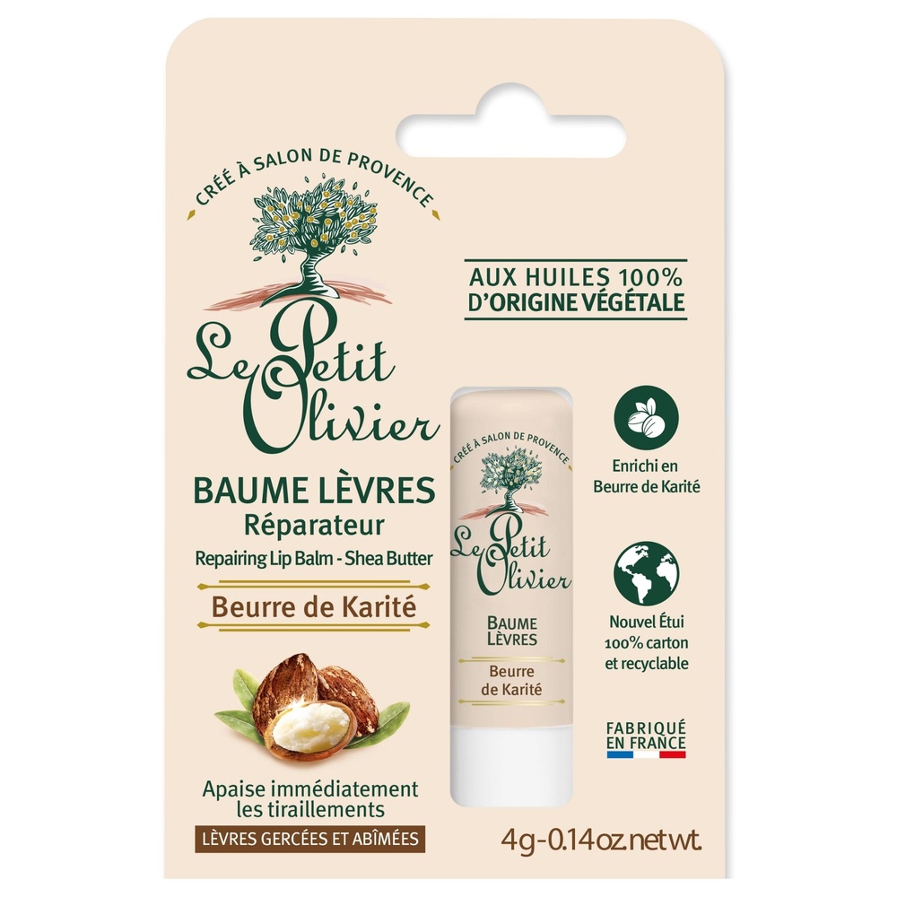 le petit olivier Baume Lèvres Réparateur Beurre de Karité Baume Lèvres - Lèvres Gercées & Abîmées