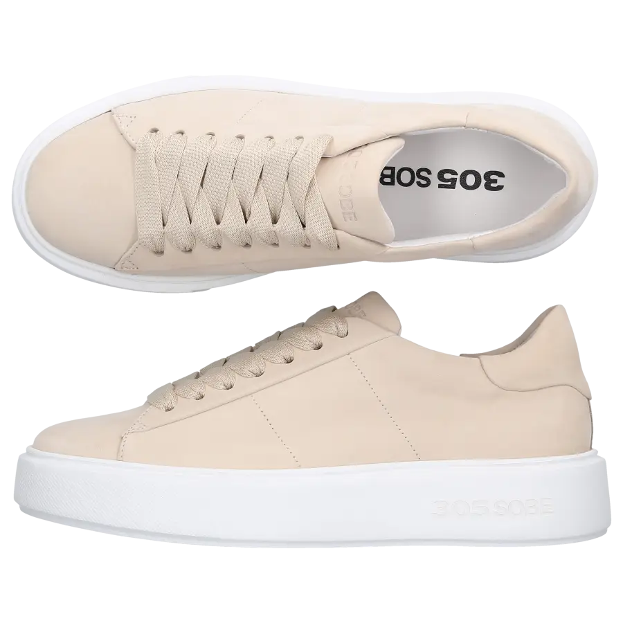 305 SOBE - Sneaker low CAPO Nubukleder - beige