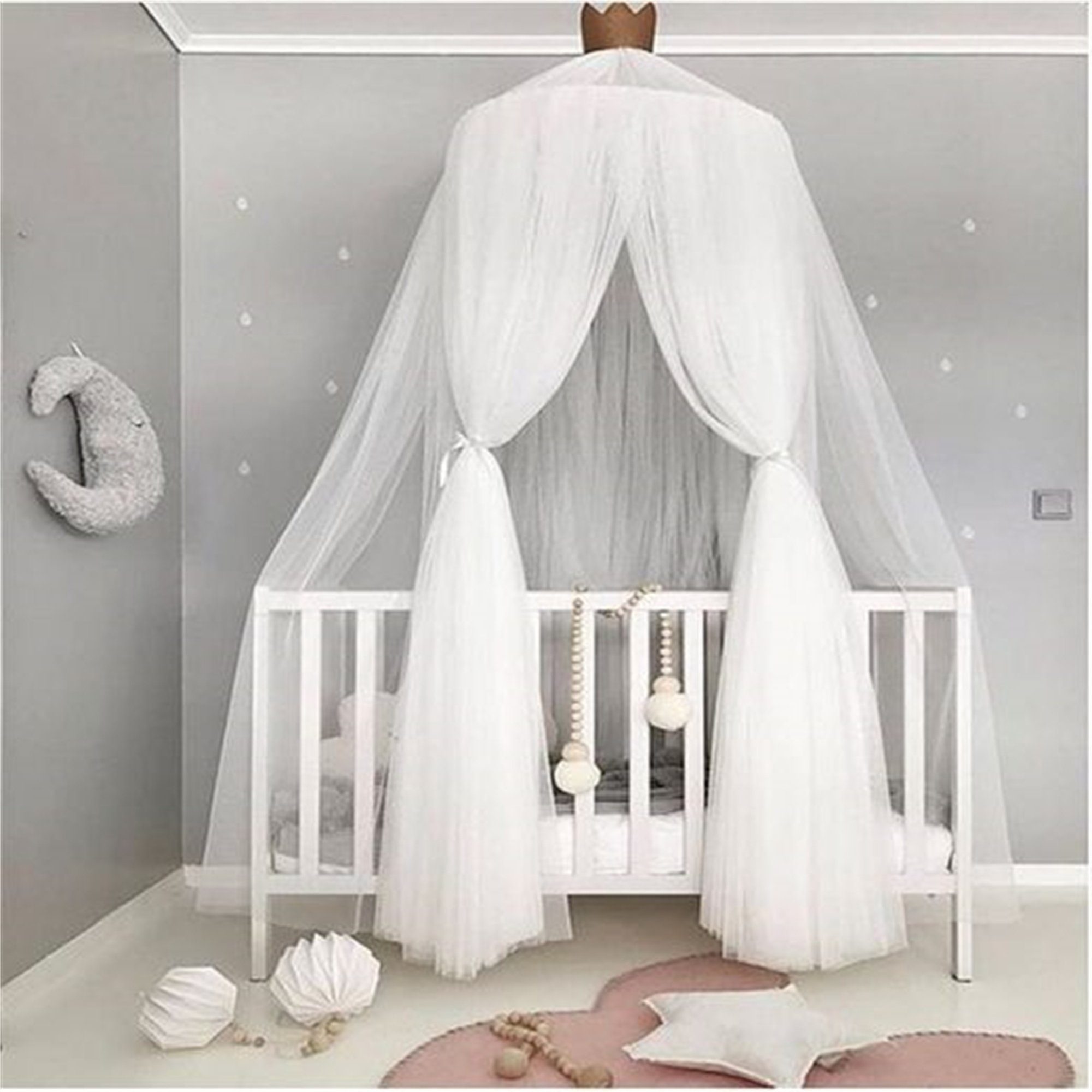 flowgoer Moskitonetz Moskitonetz Bett Himmel Himmel Babybett Polyester Stoff Romantischer