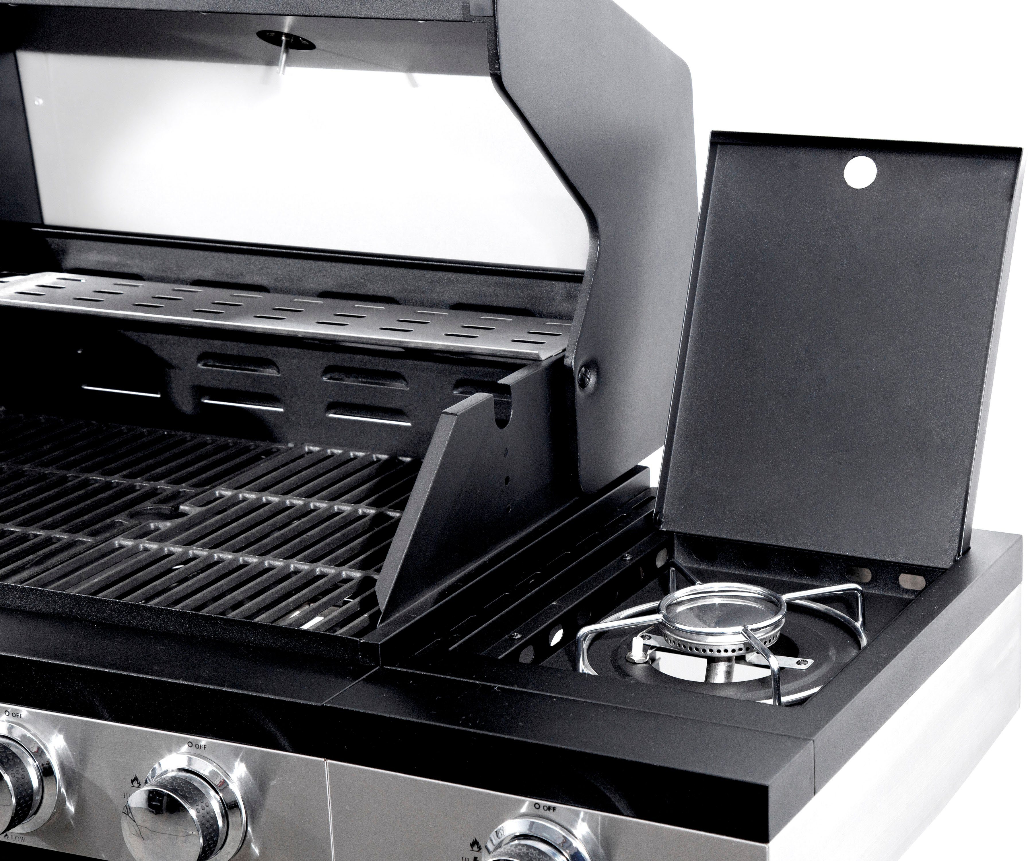 KONIFERA Gasgrill Montreal, BxTxH: 119x47,5x114, 4 Hauptbrenner und 1 Seitenbrenner