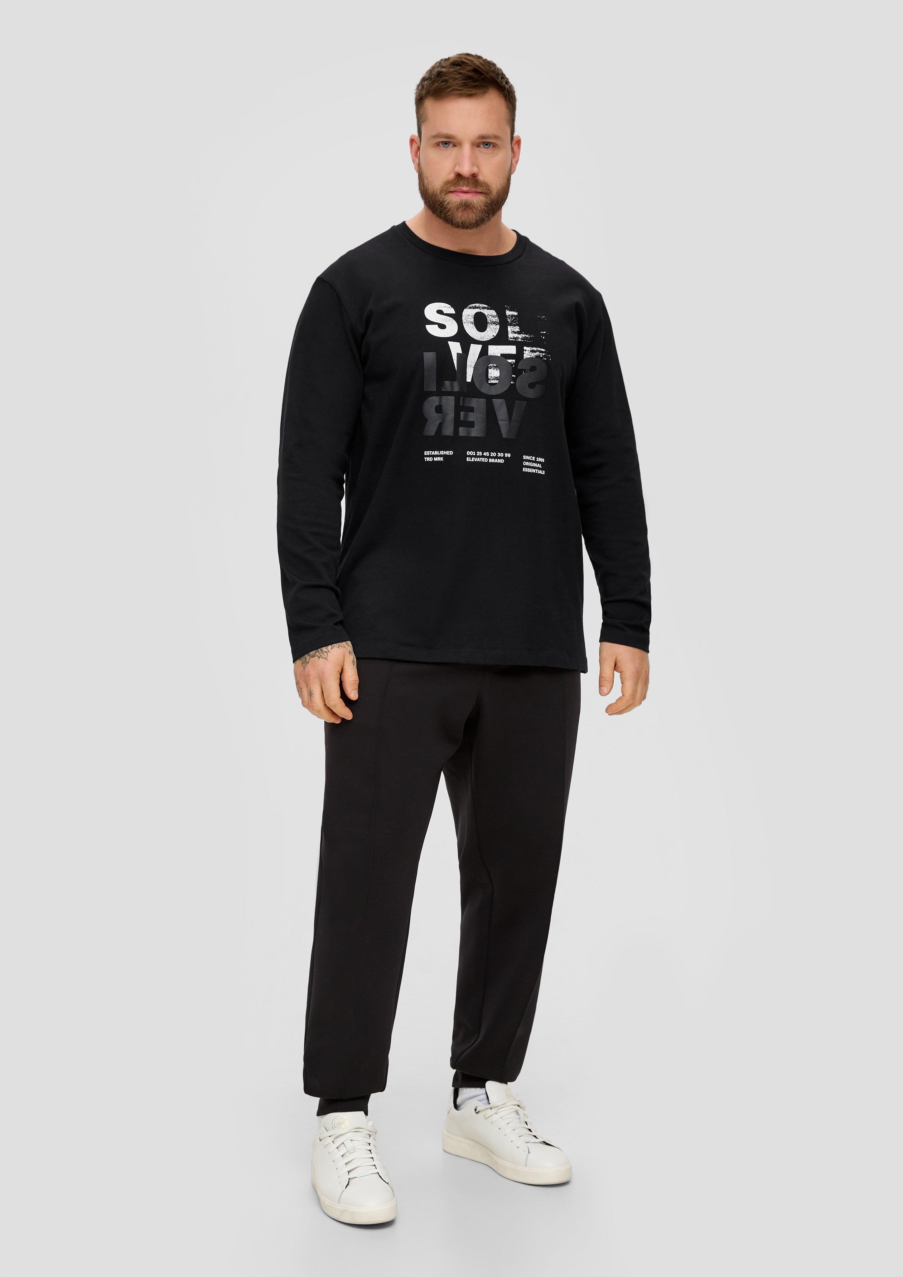 Longsleeve mit gummiertem Label-Print  2143244-99D1