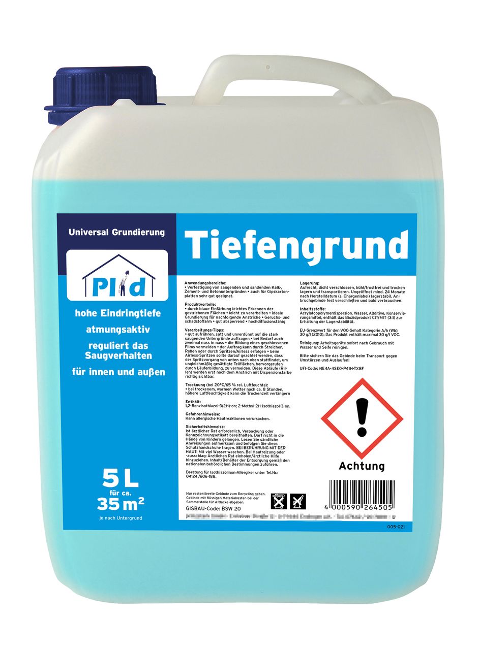 Plid Premium Tiefengrund Tapetengrundierung Grundierung Weiß