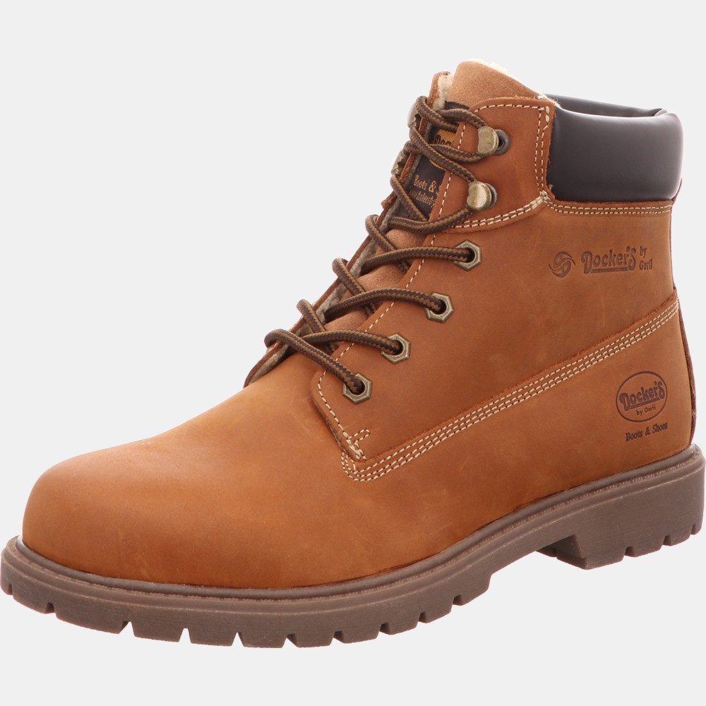 DOCKERS Schnür-Stiefeletten braun