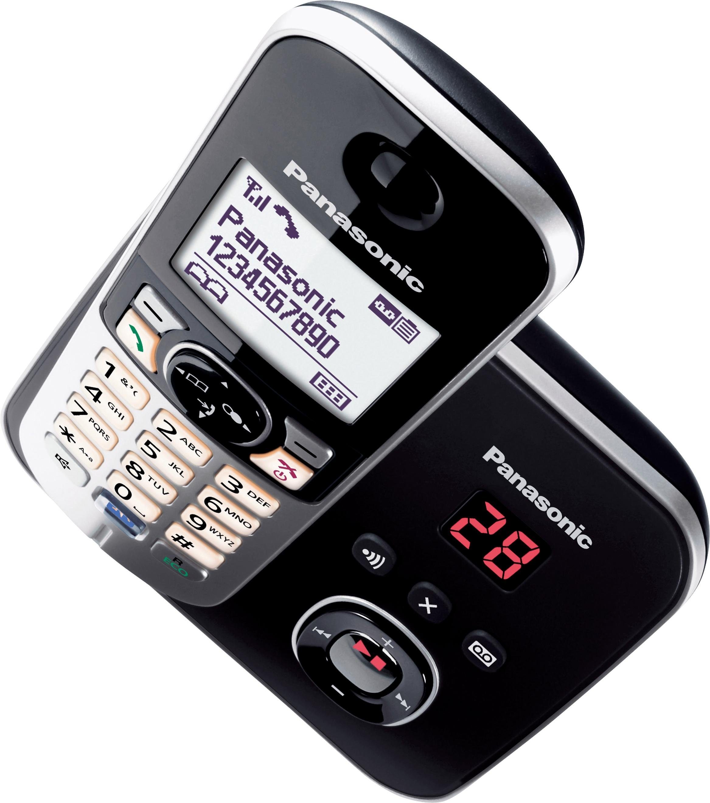 Panasonic KX-TG6821G Schnurloses DECT-Telefon (Mobilteile: 1, mit Anrufbeantworter)
