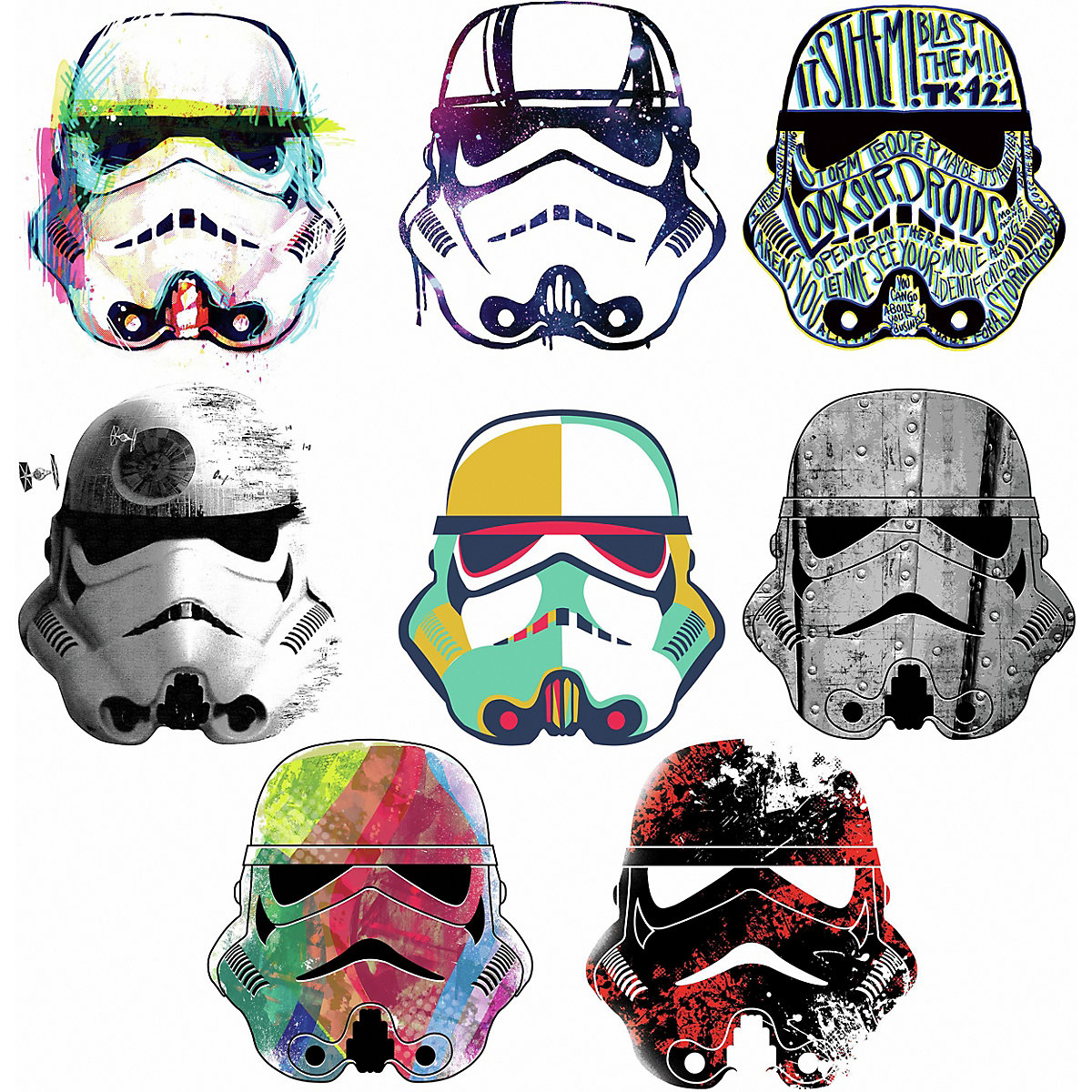 Wandsticker Star Wars Artistic Storm Troopers