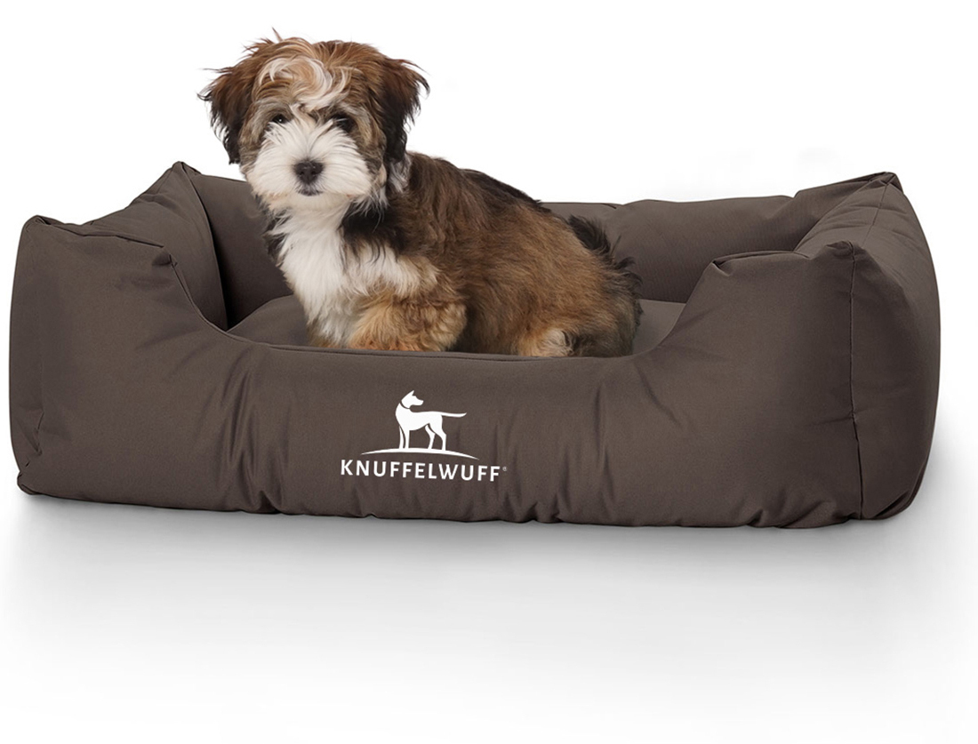Knuffelwuff Hundebetten Knuffelwuff Hundebett Finlay aus Nylongewebe braun M-L
