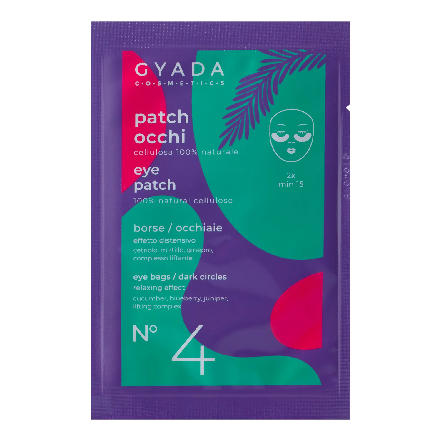 Oog- en lippenmasker, oogmasker tegen wallen en donkere kringen nr. 4 - Oogcontourmasker, behandeling tegen wallen en donkere kringen.
