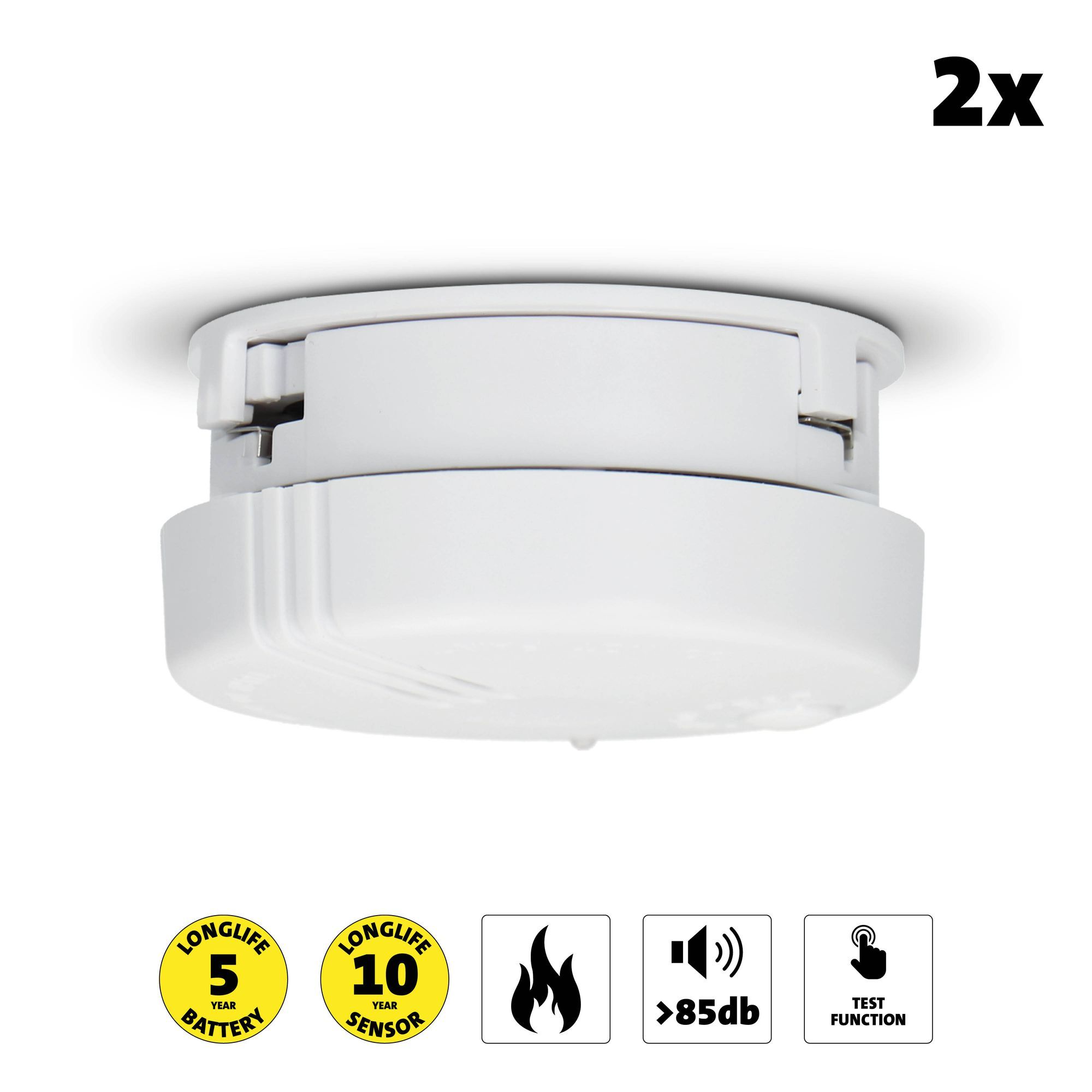 Alecto SA-102 Set von 2 Mini-Rauchmelder