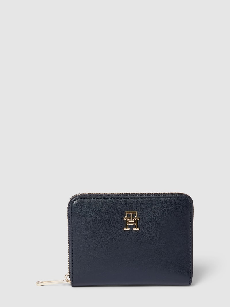 Portemonnaie in Leder-Optik in marineblau