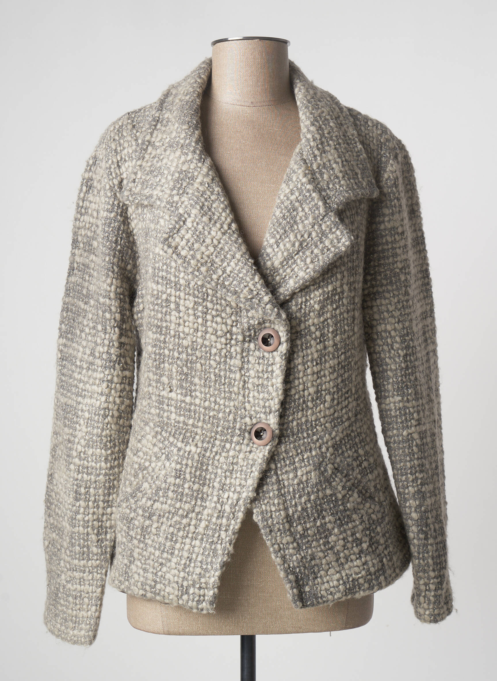 Kosmika Manteaux Courts Femme couleur gris