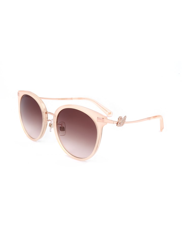 Swarovski Damen-Sonnenbrille in Hellrosa-Roségold/ Braun günstig kaufen 58
