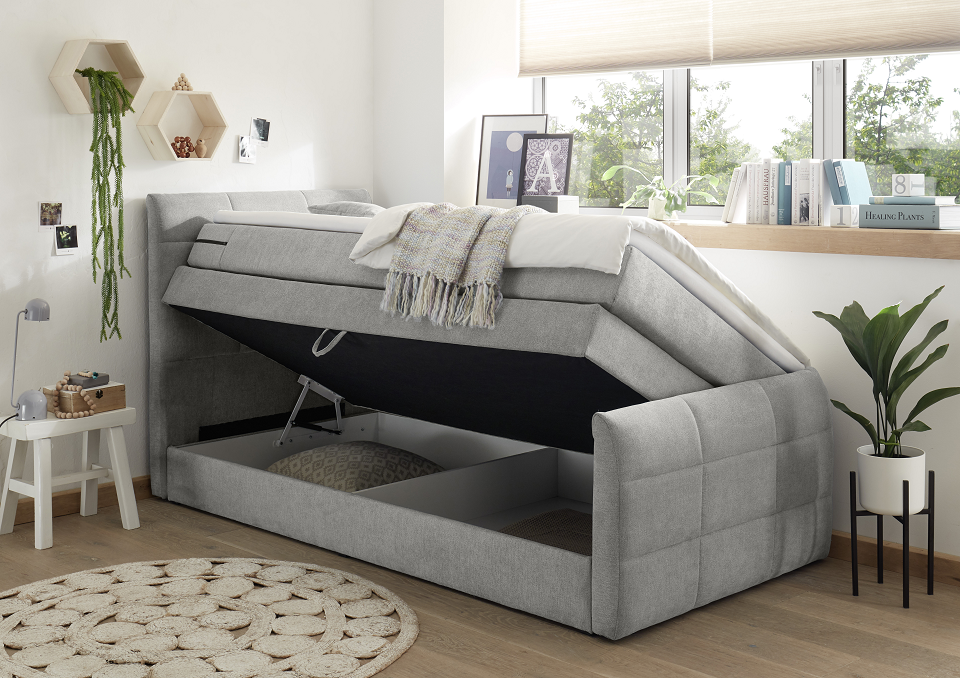 Boxspringbett Kuba mit Bettkasten 120 x 200 cm