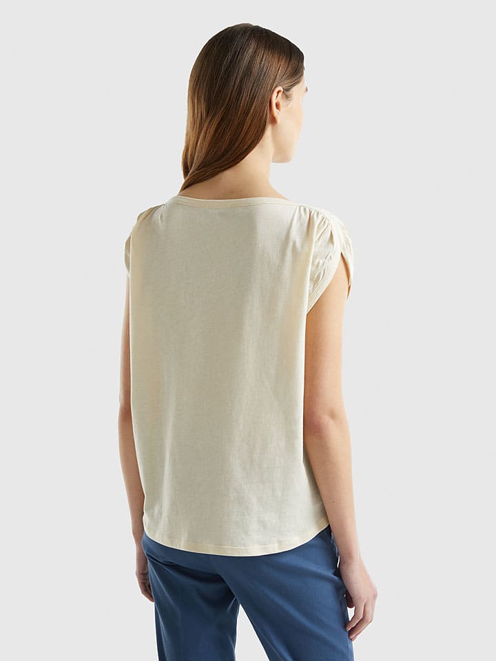 Benetton Shirt in Creme günstig kaufen