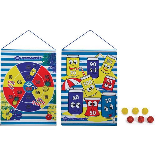 DARTBOARD SCHILDKÖT ROLL-UP DART SET, 1 AUFROLLBARE KLETT-DARTSCHEIBE, BEIDSEITIG MIT UNT