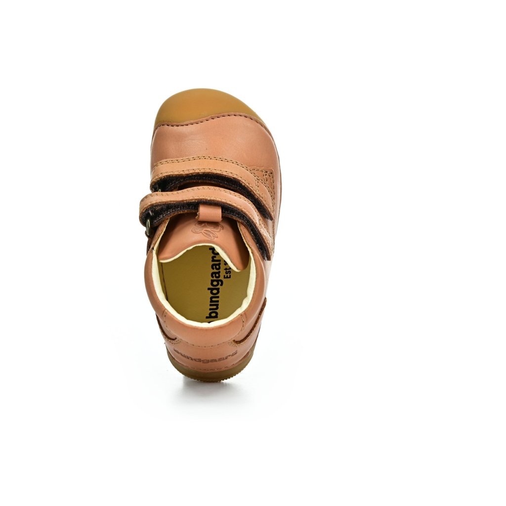 Bundgaard Petit Velcro Cognac braune Mid Cut Barfußschuhe