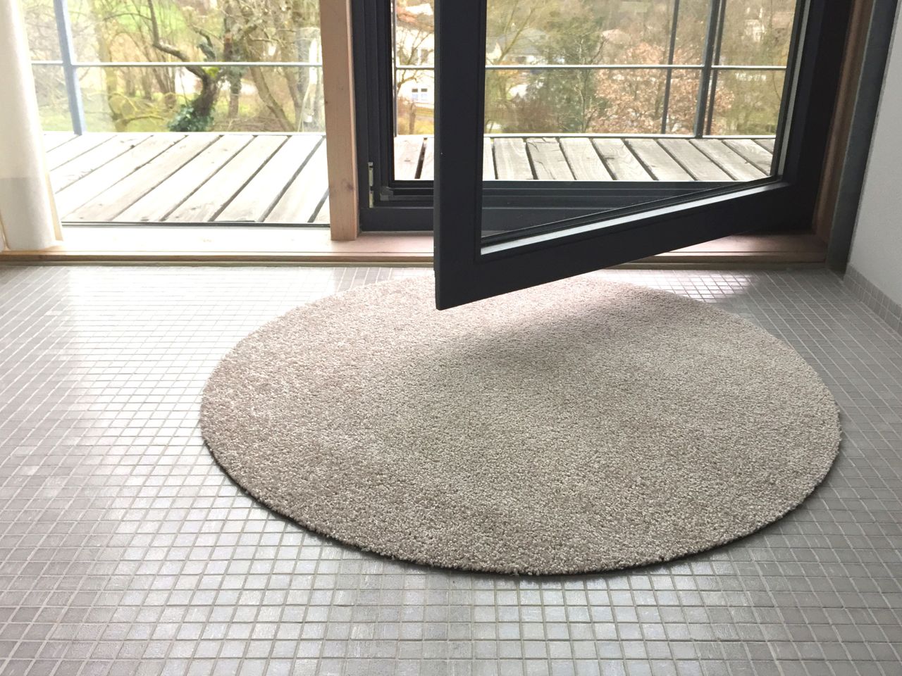 Keilbach Designprodukte Keilbach Schuhabstreifer, ⌀ 115,0 cm, hellgrau