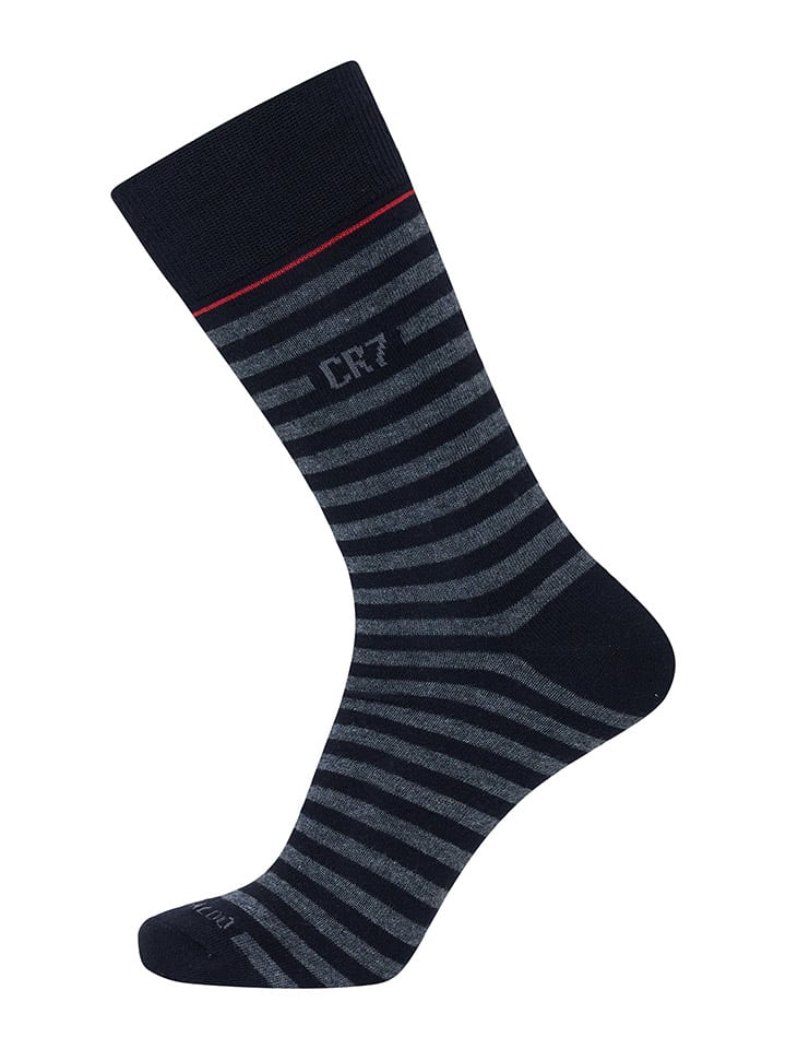 CR7 3er-Set: Socken in Dunkelblau/ Grau günstig kaufen 40-46