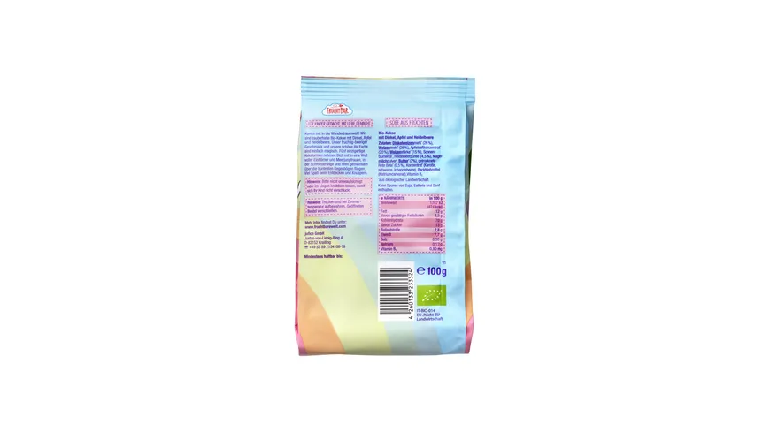 FRUCHTBAR Bio-Wundertraum-Kekse mit Dinkel, Apfel und Heidelbeere 100 g