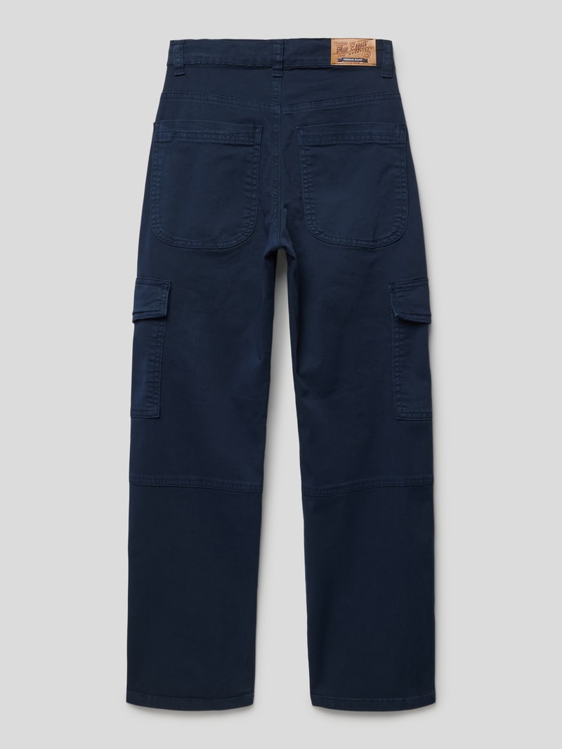 Cargohose mit Knopf- und Reißverschluss in marineblau