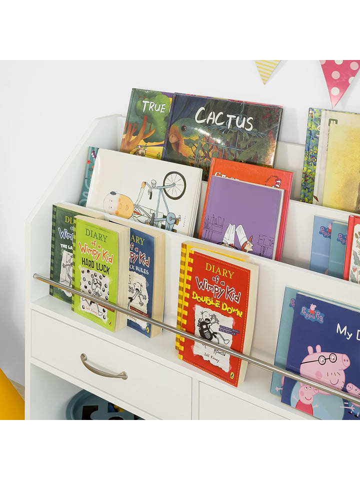 SoBuy Bücherregal in Weiß - (B)85 x (H)86 x (T)26cm günstig kaufen onesize
