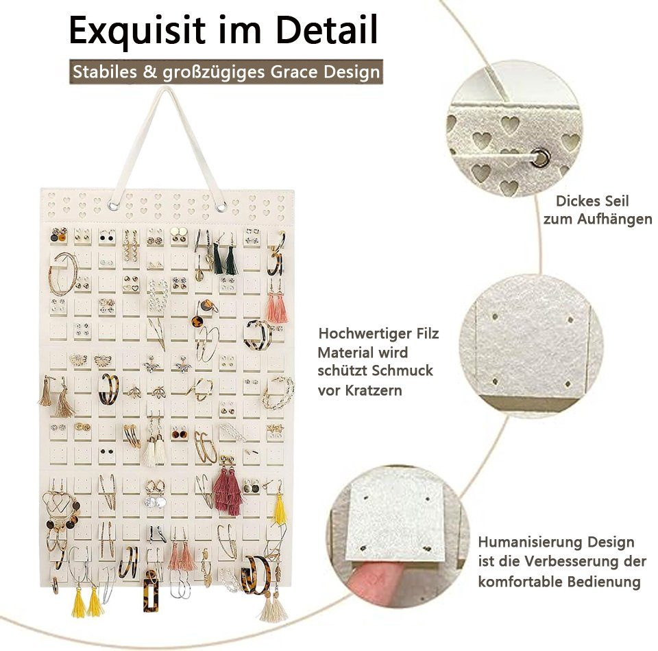 Coonoor Schmuckständer Schmuckhalter Wand (1 St), für Ohrringe
