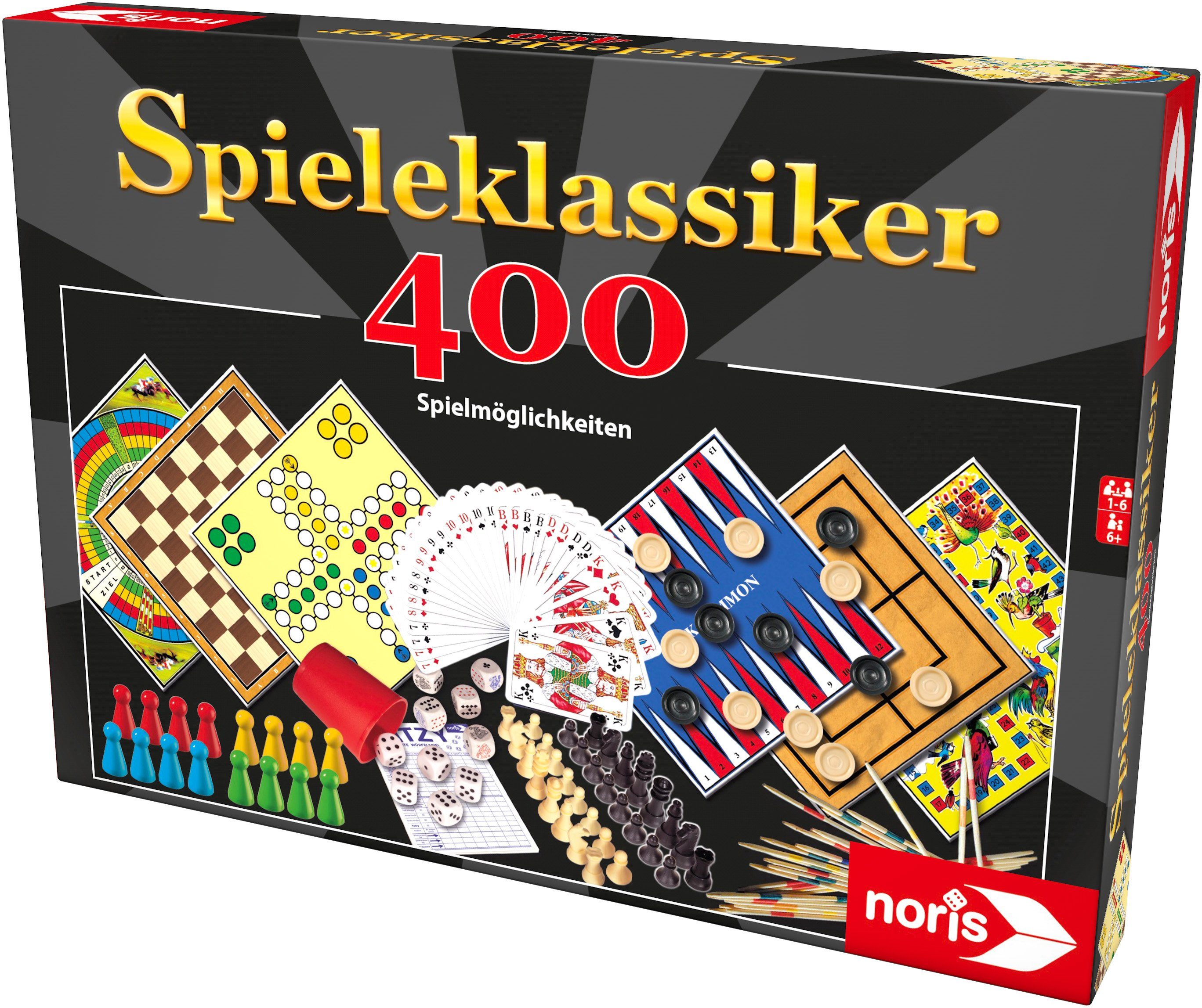 Noris Spielesammlung, Spieleklassiker - 400 Spielmöglichkeiten, Made in Germany