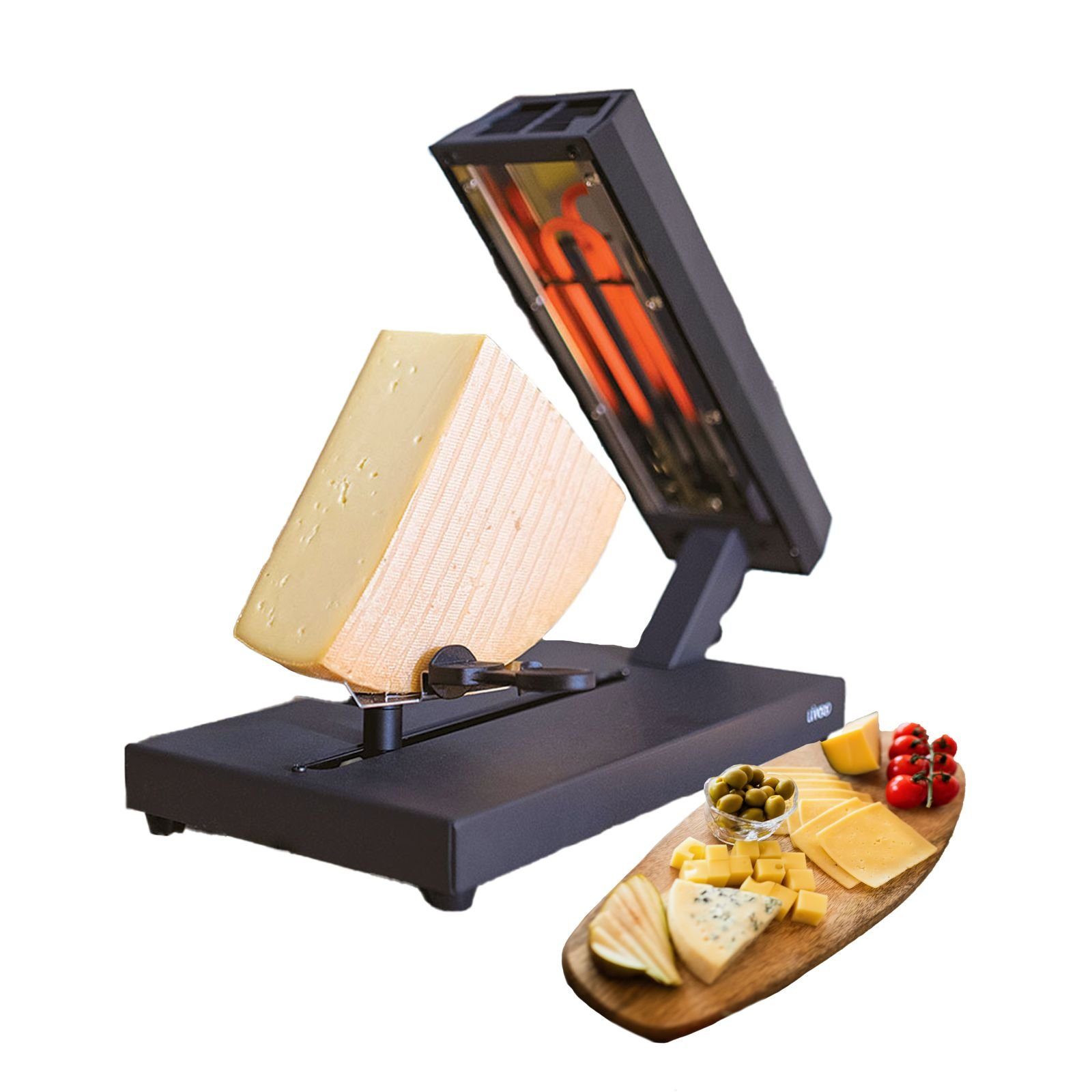 LIVOO Raclette LIVOO Schweizer-Raclette-Gerät Schmelzgerät Raclette-Käse 400 W DOC231, 400,00 W, Ein-/ Ausschalter, schwenkbarer Sockel, Anti-Rutsch-Füße