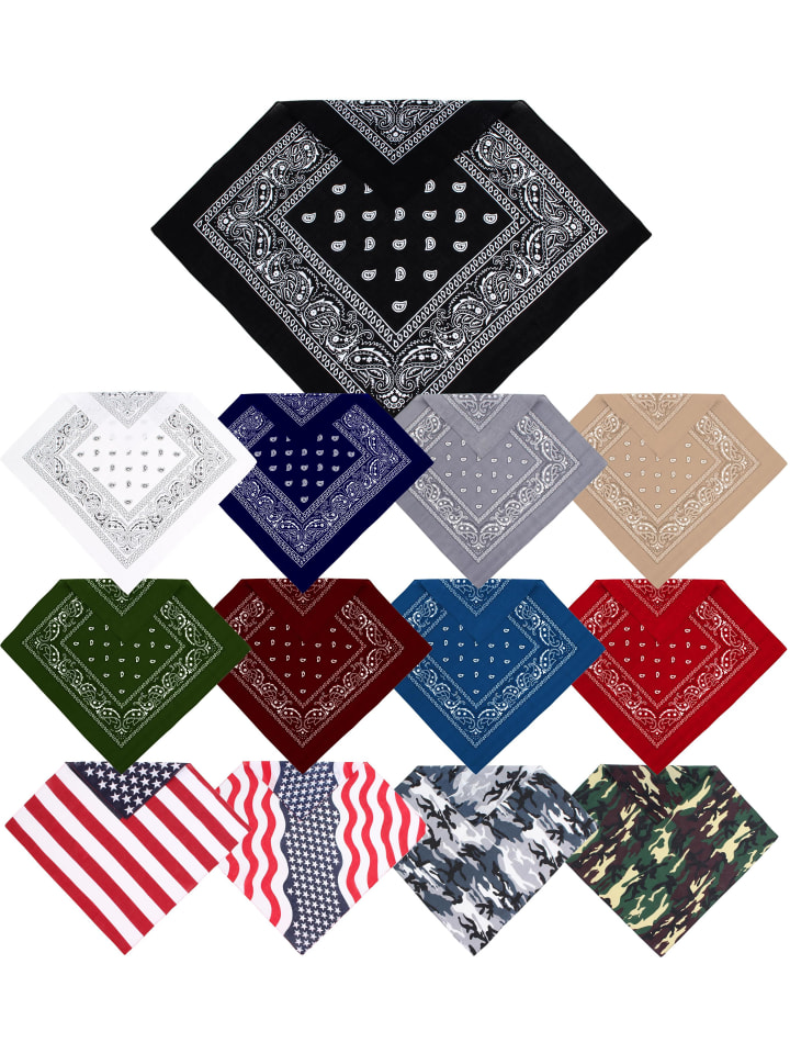 Normani Outdoor Sports 3 Bandana Kopftuch in Rot/Weiß günstig kaufen onesize