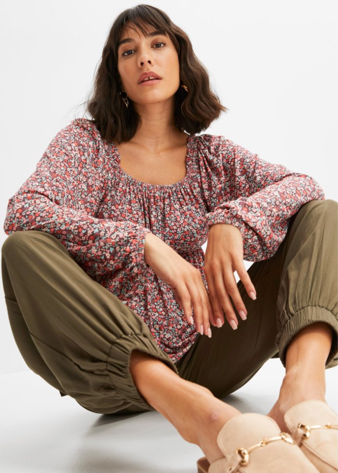 bedrucktes Langarmshirt