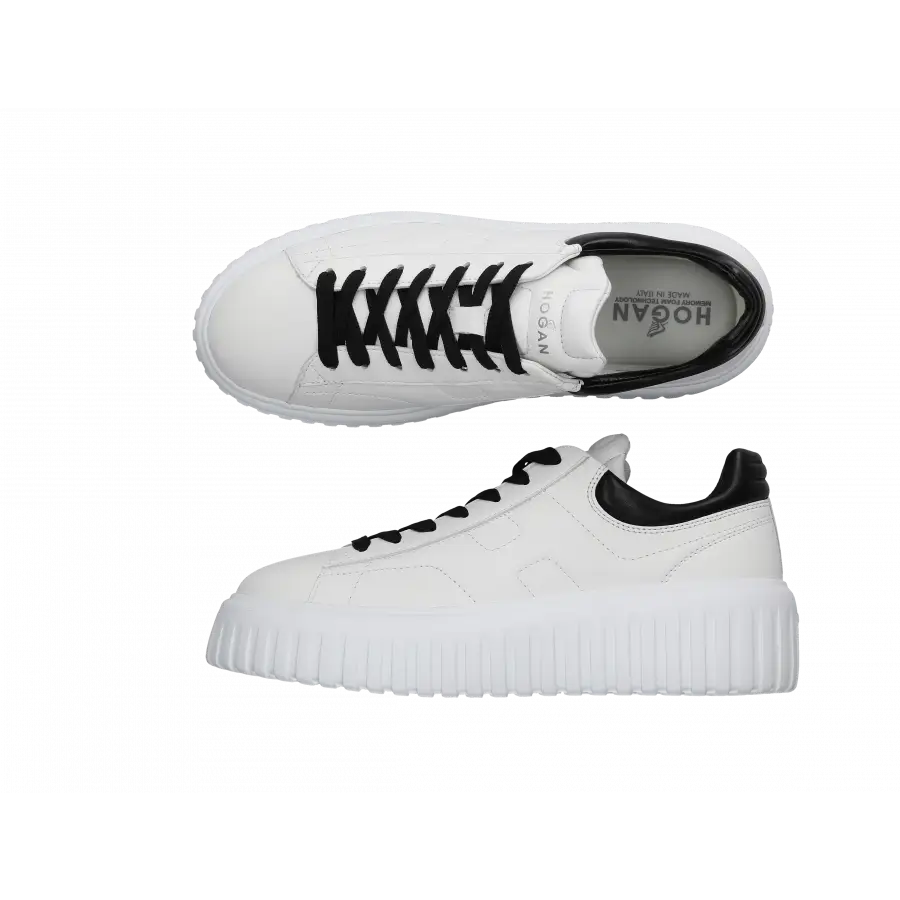 Hogan - Sneaker low H-STRIPES Nappaleder - weiß