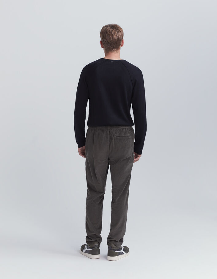 Jogpant kaki en velours côtelé Homme