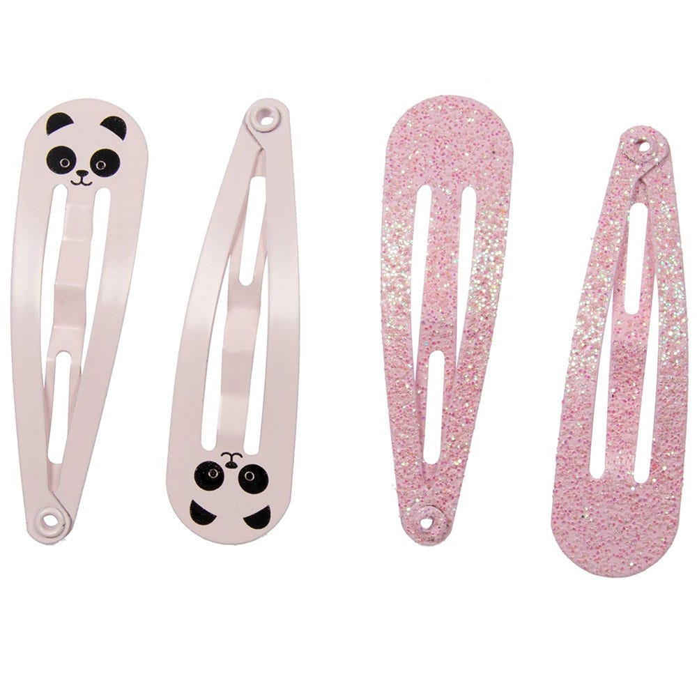 Solida Click Clack uni/print weiß-pink 4 Stk.