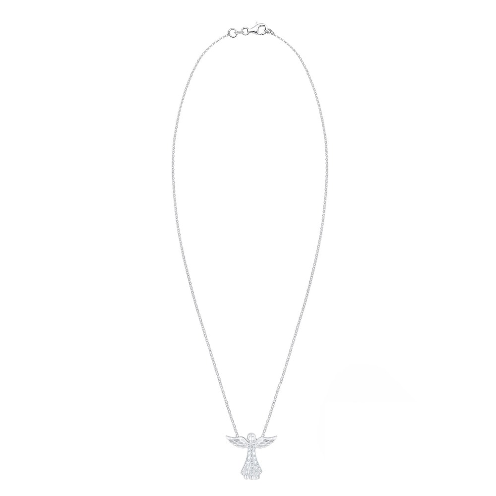 Elli Elli Collier Femme Pendentif d'Ange en Argent Sterling 925 avec Cristaux collier