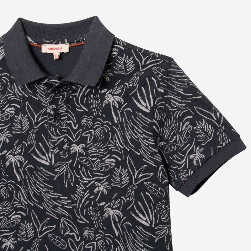 Polo garçon végétal graphique gris Catimini