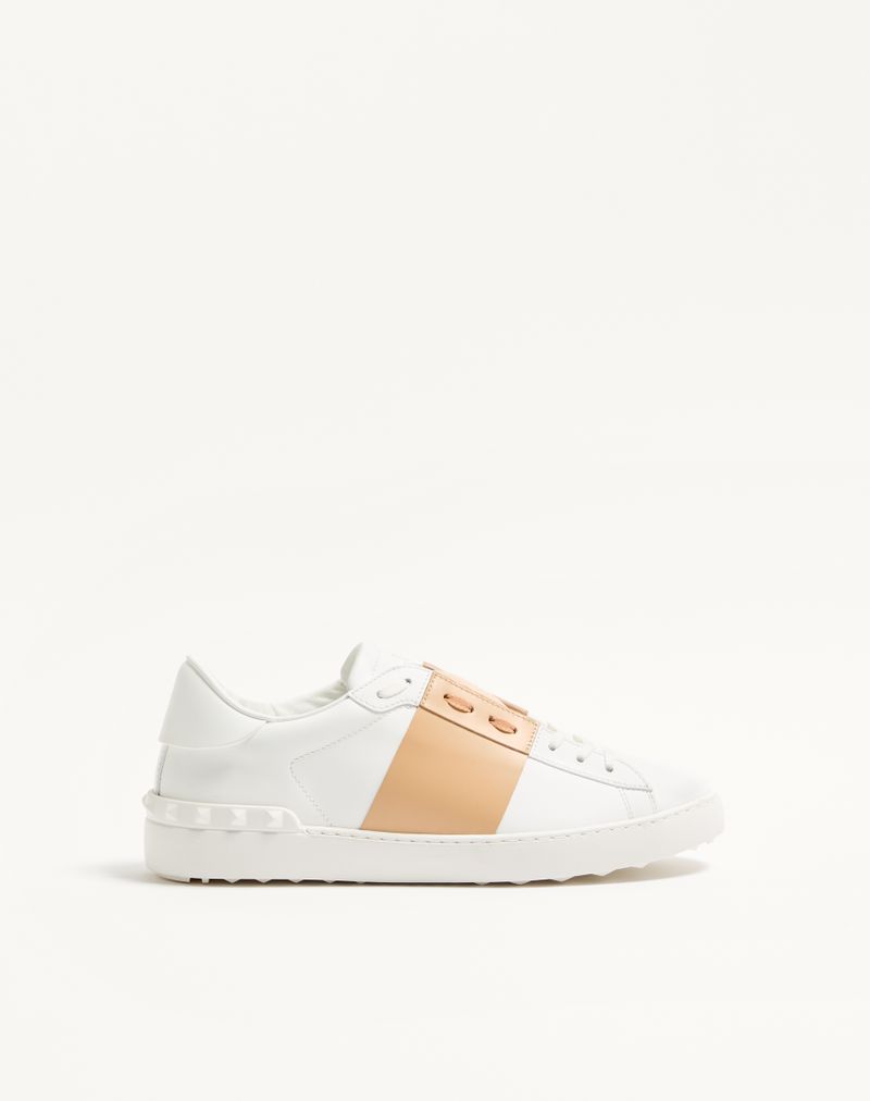 Baskets ouvertes en cuir de veau