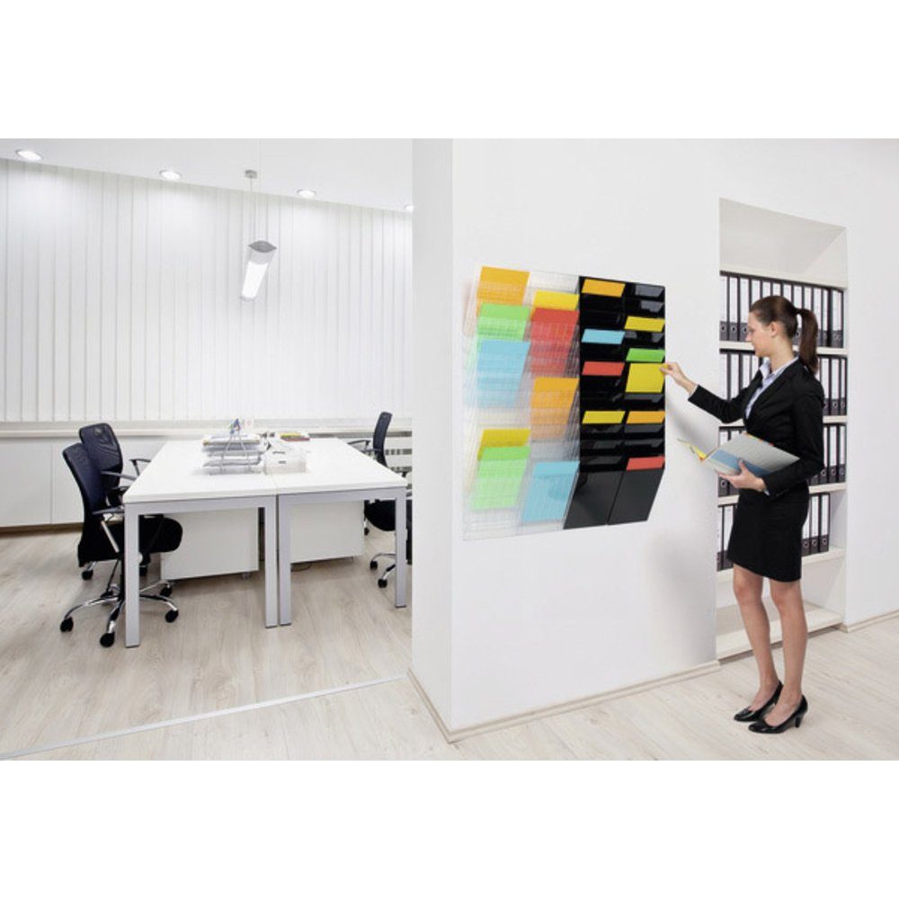 DURABLE Zeitungsständer Durable FLEXXIBOXX 12 A4 1709763060 Prospekthalter Schwarz DIN A4 hoch