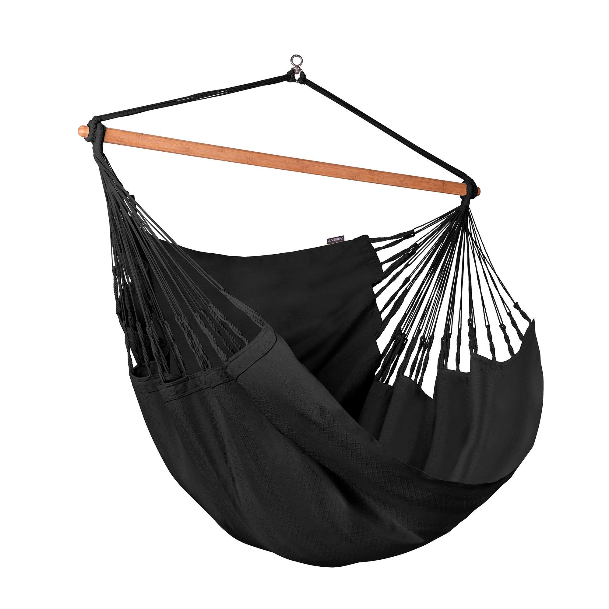 La Siesta Hängestuhl Hängestuhl Hängesessel Lounger HABANA Onyx schwarz - Kingsize aus Bio-, Hochwertige Qualität