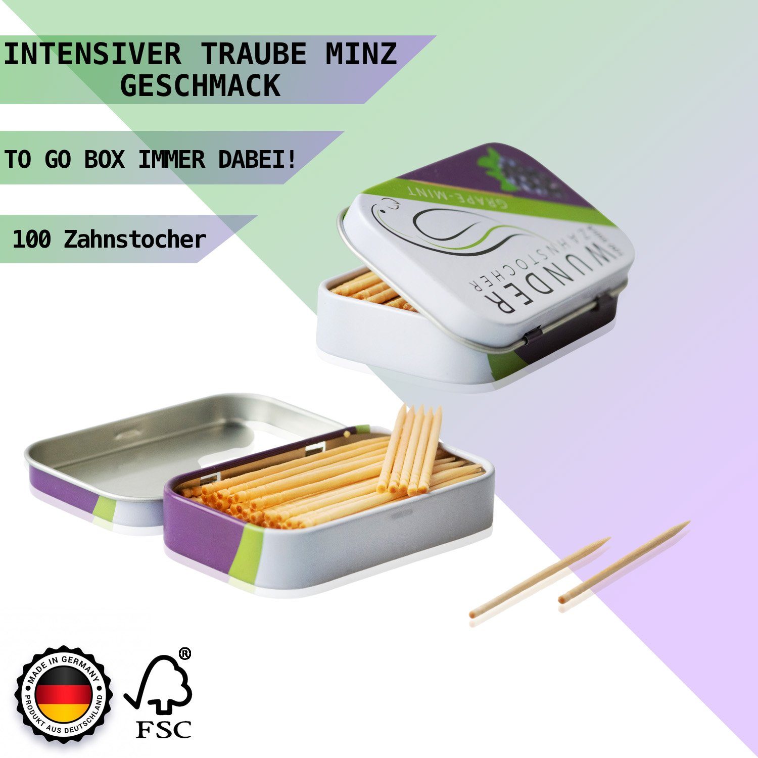 Wunder Zahnstocher Mundpflegecenter Wunder Zahnstocher mit Geschmack - Starter Pack