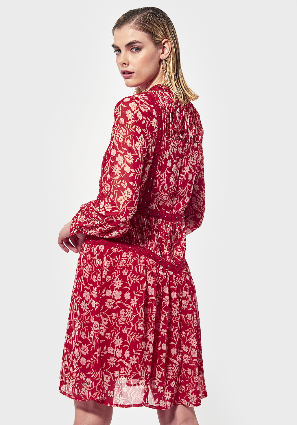 JUDIE  Robe régular rouge Femme imprimée all over fleurie