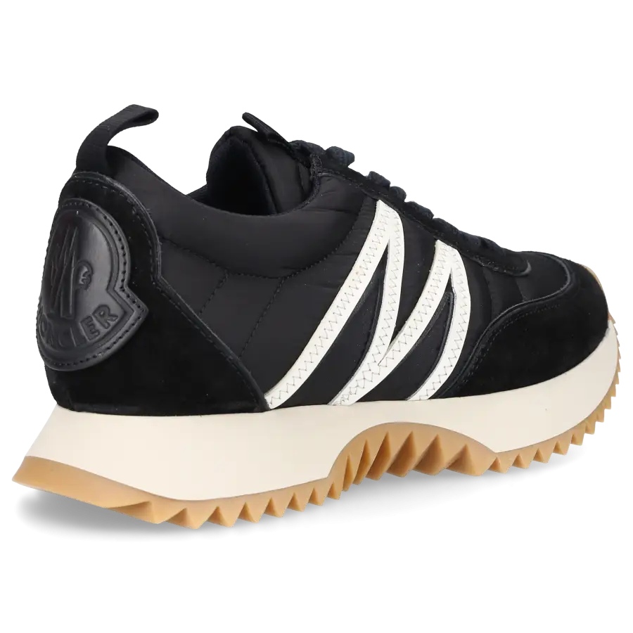 Moncler - Sneaker low PACEY Veloursleder Nylon - schwarz