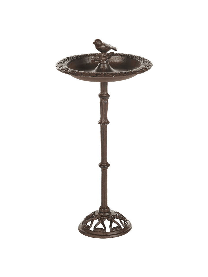 Beliani Vogelbrunnen SWALLOW in Braun - (W) 24 x (H) 50 x (L) 24 cm günstig kaufen onesize