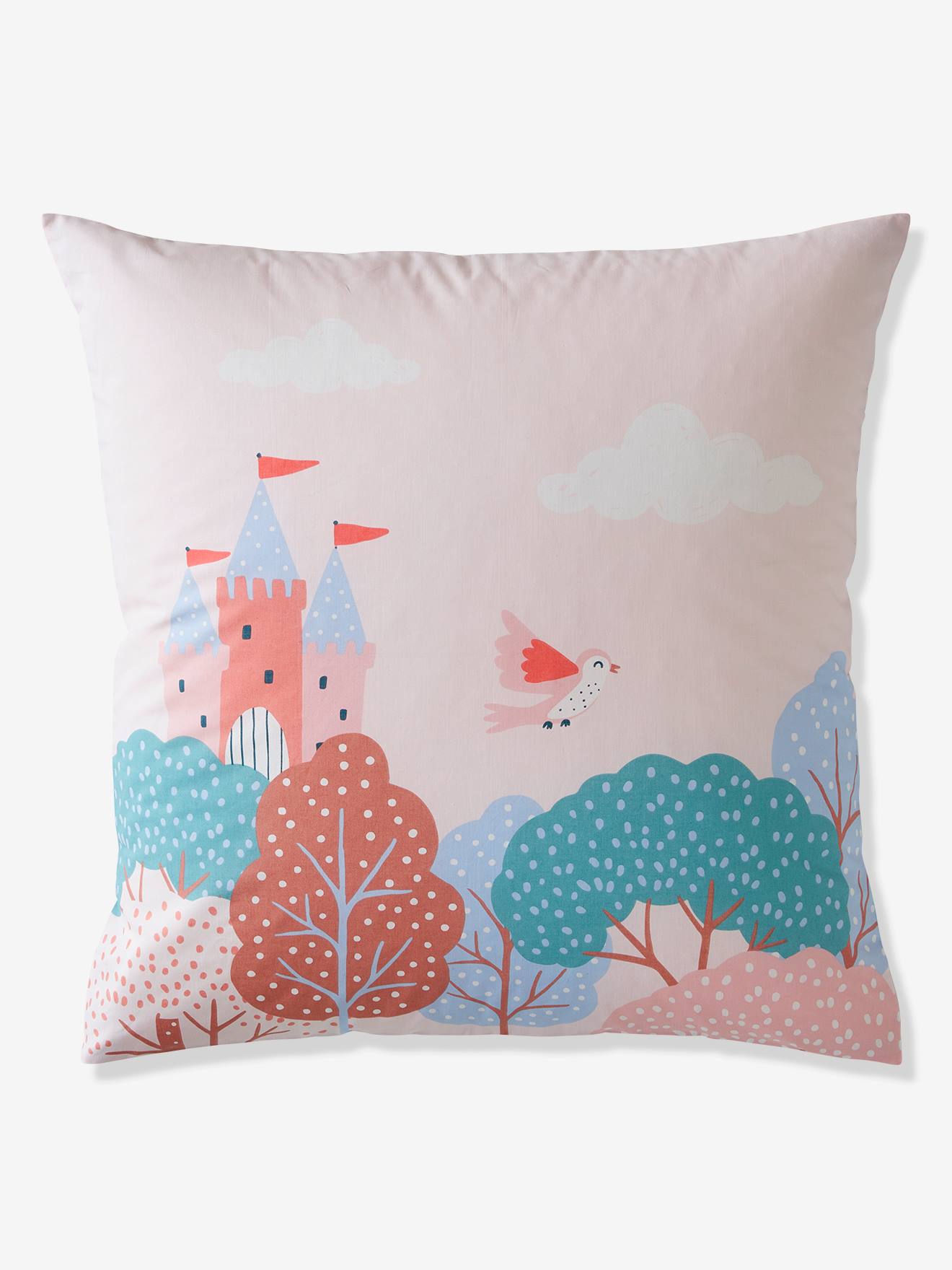 Parure housse de couette + taie d'oreiller enfant ABC PRINCESSE mauve