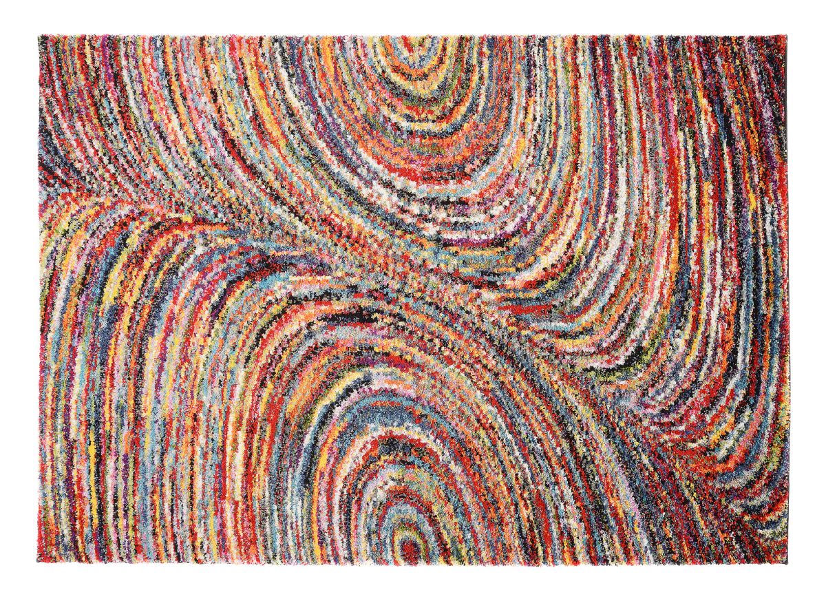 Hochflorteppich Multi Samana Mehrfarbig 65 x 130 cm