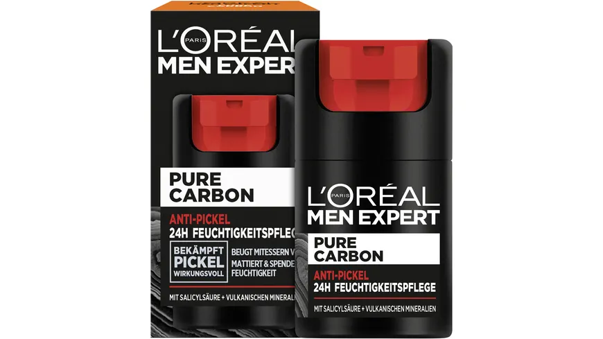 L'Oréal Men Expert Pure Carbon Anti-Akne Feuchtigkeitscreme Gesicht 50 ml