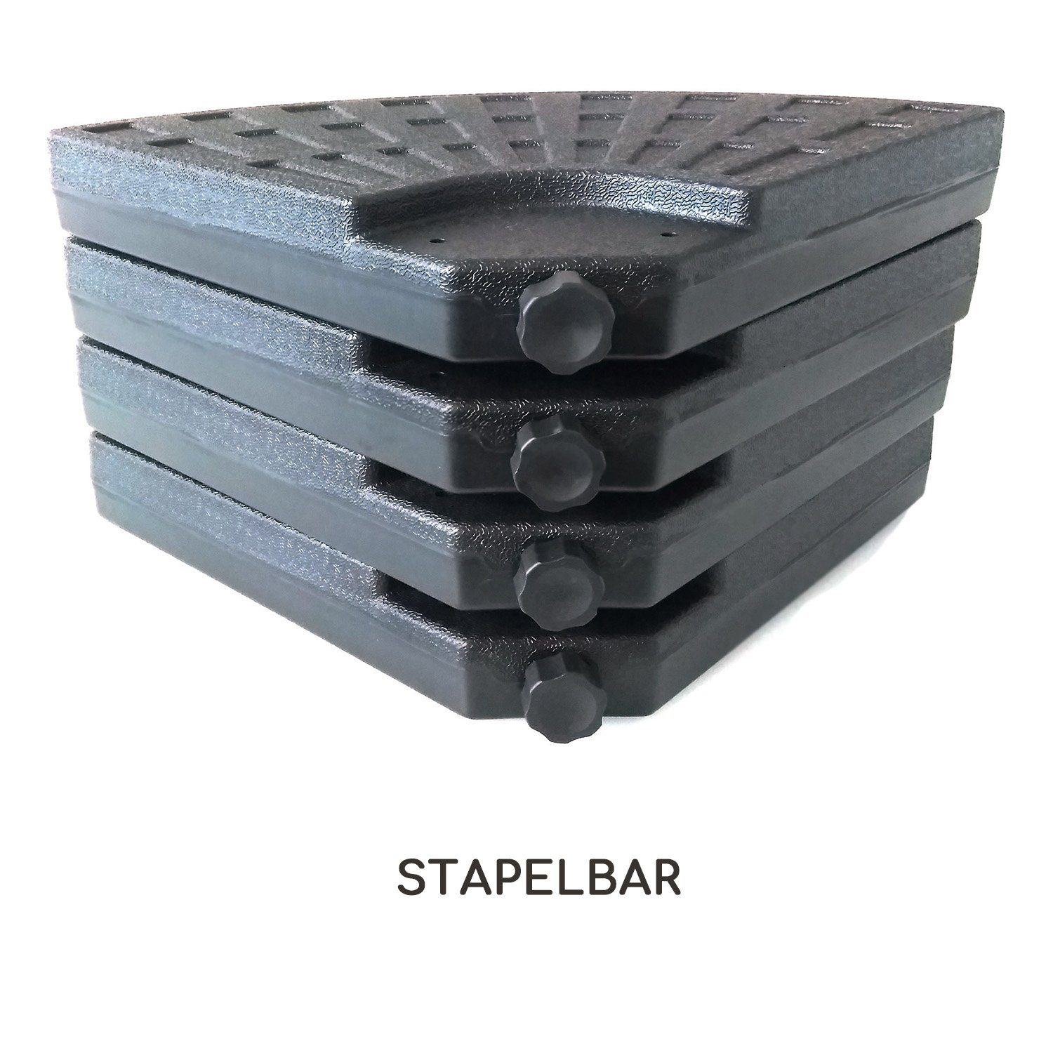 blumfeldt Schirmhalter Limousin Sonnenschirmständer-Gewichte 72 kg Leergewichte 4er-Set